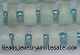 CRB532 15.5 inches 6*12mm tyre Chinese amazonite beads wholesale