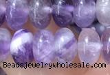 CRB5353 15.5 inches 5*8mm rondelle amethyst beads wholesale