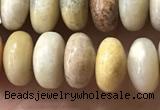 CRB5355 15.5 inches 5*8mm rondelle fossil coral beads wholesale