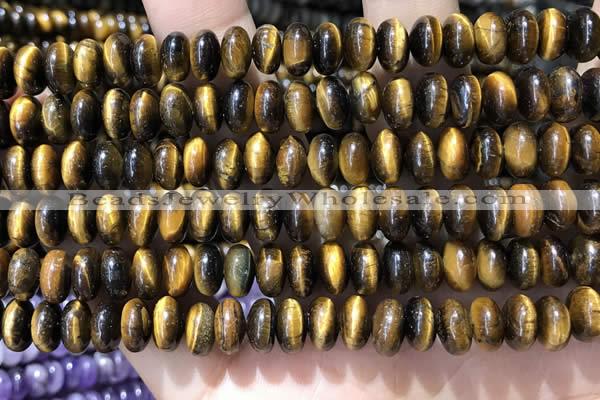 CRB5356 15.5 inches 5*8mm rondelle yellow tiger eye beads wholesale