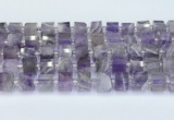 CRB5604 15.5 inches 7mm - 8mm faceted tyre amethyst beads