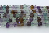 CRB5625 15.5 inches 6*8mm - 7*9mm faceted rondelle fluorite beads