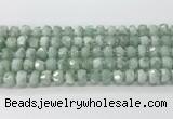 CRB5655 15.5 inches 6*10mm-7*11mm faceted rondelle green angel skin beads wholesale