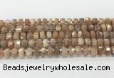 CRB5657 15.5 inches 6*10mm-7*11mm faceted rondelle moonstone beads wholesale