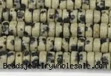 CRB5671 15 inches 3*4mm heishi dalmatian jasper beads wholesale