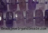 CRB568 15.5 inches 8*16mm faceted rondelle amethyst beads