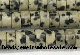 CRB5681 15 inches 4*6mm heishi dalmatian jasper beads wholesale