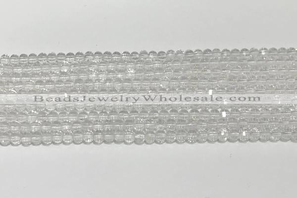 CRB5691 15 inches 4*4mm white crystal beads wholesale