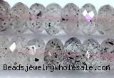 CRB5783 15 inches 6*9mm faceted rondelle quartz beads