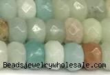 CRB5792 15 inches 4*6mm, 5*8mm, 6*10mm faceted rondelle amazonite beads