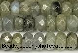 CRB5798 15 inches 4*6mm, 5*8mm, 6*10mm faceted rondelle labradorite beads