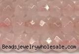 CRB5806 15 inches 4*6mm, 5*8mm, 6*10mm faceted rondelle rose quartz beads