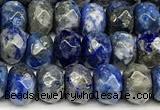 CRB5813 15 inches 4*6mm, 5*8mm, 6*10mm faceted rondelle lapis lazuli beads