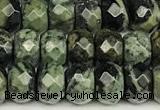 CRB5819 15 inches 4*6mm, 5*8mm, 6*10mm faceted rondelle kambaba jasper beads