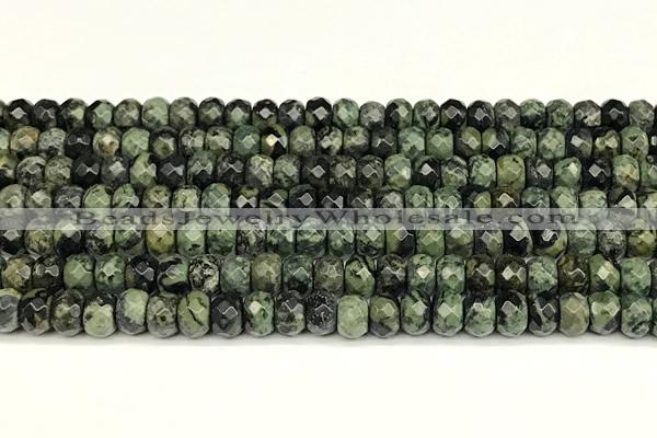 CRB5819 15 inches 4*6mm, 5*8mm, 6*10mm faceted rondelle kambaba jasper beads