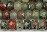 CRB5821 15 inches 4*6mm, 5*8mm, 6*10mm faceted rondelle blood jasper beads