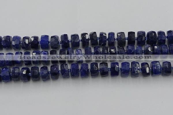 CRB583 15.5 inches 8*14mm faceted rondelle sodalite beads