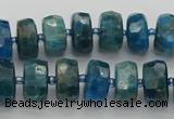 CRB589 15.5 inches 6*10mm faceted rondelle apatite beads