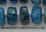 CRB593 15.5 inches 8*18mm faceted rondelle apatite beads