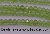 CRB703 15.5 inches 2*3mm faceted rondelle peridot gemstone beads