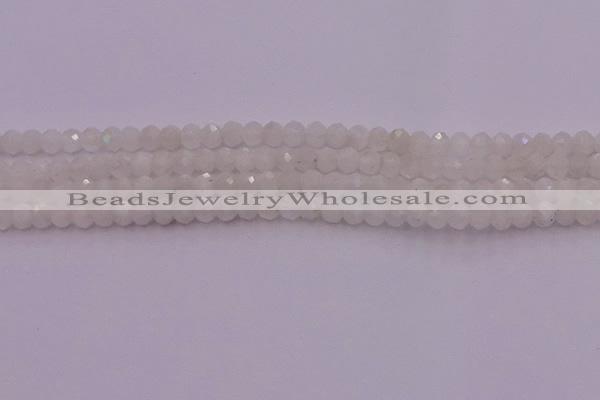 CRB712 15.5 inches 3*4mm faceted rondelle white moonstone beads