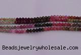 CRB717 15.5 inches 3*5mm faceted rondelle tourmaline beads