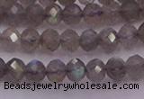 CRB719 15.5 inches 3*4mm faceted rondelle labradorite beads