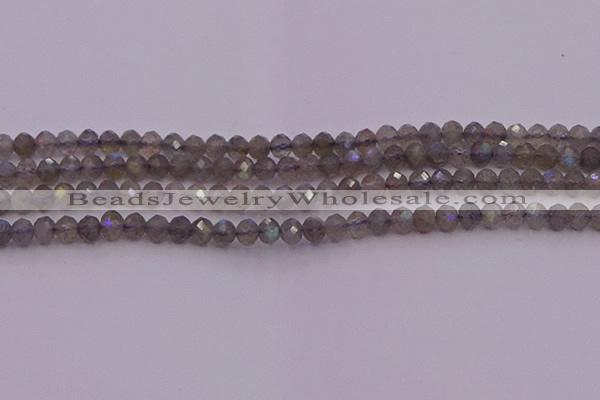 CRB719 15.5 inches 3*4mm faceted rondelle labradorite beads