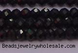 CRB721 15.5 inches 3*4mm faceted rondelle black tourmaline beads