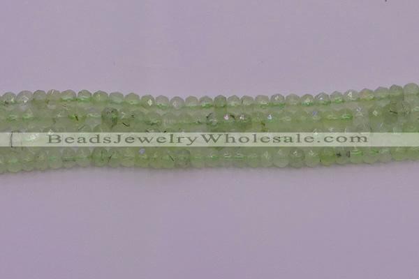 CRB724 15.5 inches 3*5mm faceted rondelle prehnite gemstone beads