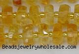 CRB842 15.5 inches 6*10mm faceted rondelle citrine beads