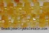 CRB843 15.5 inches 7*12mm faceted rondelle citrine beads