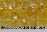 CRB845 15.5 inches 8*16mm faceted rondelle citrine beads