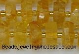 CRB846 15.5 inches 8*18mm faceted rondelle citrine beads