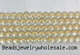 CRBS07 15 inches 8mm round citrine gemstone beads wholesale CRBS07 15 inches 8mm round citrine gemstone beads wholesale
