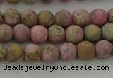 CRC1001 15.5 inches 6mm round matte rhodochrosite gemstone beads