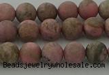 CRC1002 15.5 inches 8mm round matte rhodochrosite gemstone beads