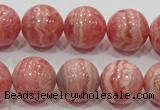 CRC102 15.5 inches 18mm round natural argentina rhodochrosite beads