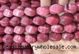 CRC1060 15.5 inches 13*18mm twisted rice rhodochrosite beads