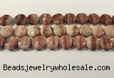 CRC1070 15.5 inches 20mm flat round rhodochrosite beads