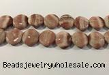 CRC1072 15.5 inches 25mm flat round rhodochrosite beads