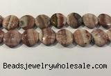 CRC1073 15.5 inches 25mm flat round rhodochrosite beads