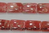 CRC108 15.5 inches 13*18mm rectangle natural argentina rhodochrosite beads