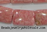 CRC110 15.5 inches 18*25mm rectangle natural argentina rhodochrosite beads