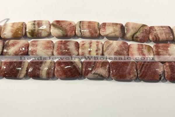 CRC1102 15.5 inches 18*25mm rectangle rhodochrosite beads