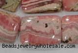 CRC111 15.5 inches 22*30mm rectangle natural argentina rhodochrosite beads