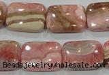 CRC112 15.5 inches 15*20mm rectangle natural argentina rhodochrosite beads