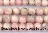 CRC1195 15 inches 4mm round rhodochrosite gemstone beads