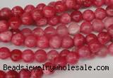 CRC18 15.5 inches 6mm round dyed rhodochrosite gemstone beads