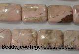 CRC305 15.5 inches 13*18mm rectangle Peru rhodochrosite beads